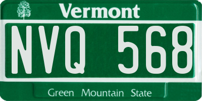 VT license plate NVQ568