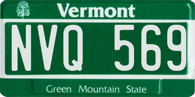 VT license plate NVQ569