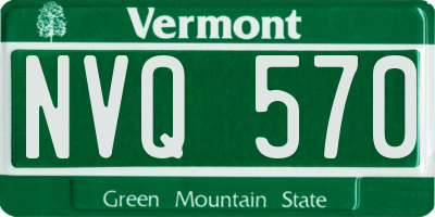 VT license plate NVQ570