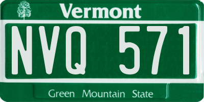 VT license plate NVQ571