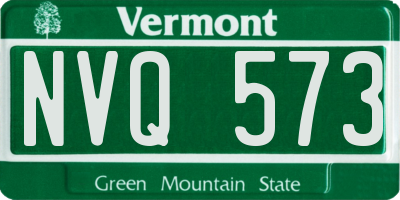 VT license plate NVQ573