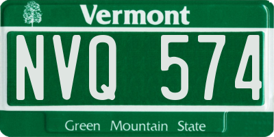 VT license plate NVQ574
