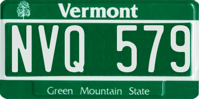 VT license plate NVQ579