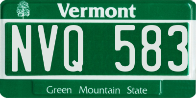 VT license plate NVQ583