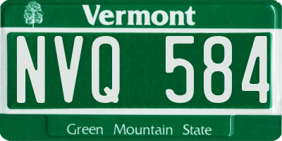 VT license plate NVQ584
