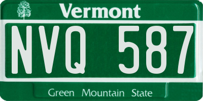VT license plate NVQ587