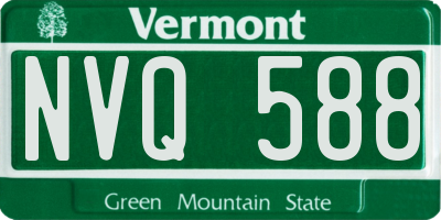 VT license plate NVQ588