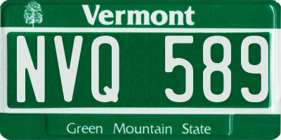 VT license plate NVQ589