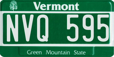 VT license plate NVQ595