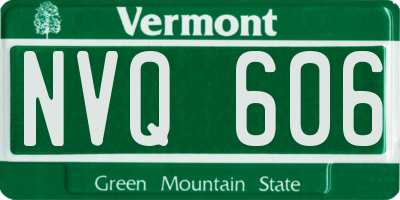 VT license plate NVQ606