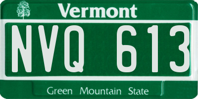 VT license plate NVQ613