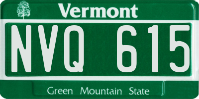 VT license plate NVQ615