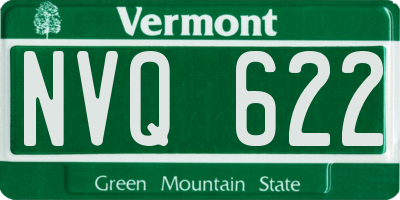 VT license plate NVQ622