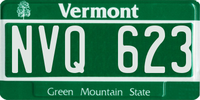 VT license plate NVQ623