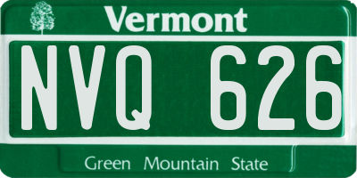 VT license plate NVQ626
