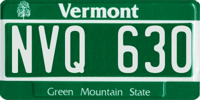 VT license plate NVQ630
