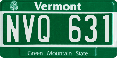 VT license plate NVQ631