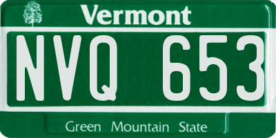 VT license plate NVQ653