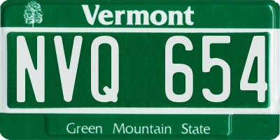 VT license plate NVQ654