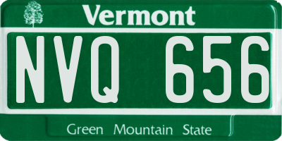 VT license plate NVQ656