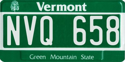 VT license plate NVQ658