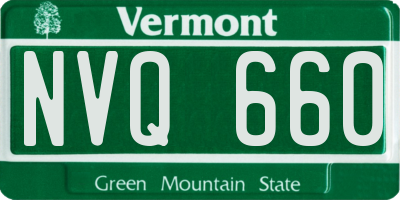 VT license plate NVQ660