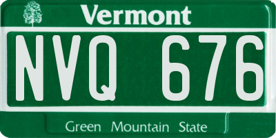 VT license plate NVQ676