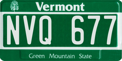 VT license plate NVQ677