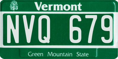 VT license plate NVQ679