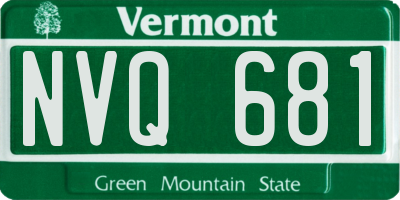 VT license plate NVQ681