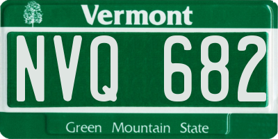 VT license plate NVQ682