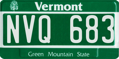VT license plate NVQ683