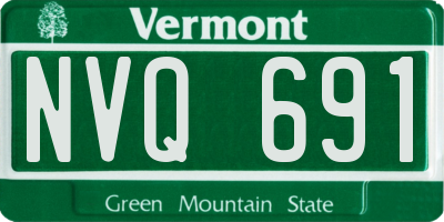 VT license plate NVQ691