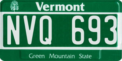 VT license plate NVQ693