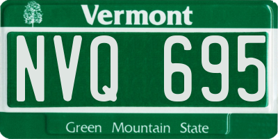 VT license plate NVQ695