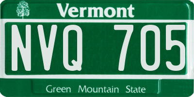 VT license plate NVQ705