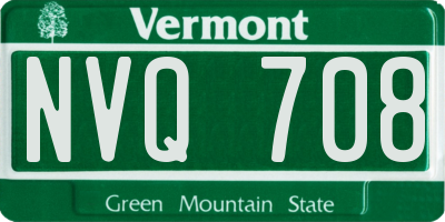 VT license plate NVQ708