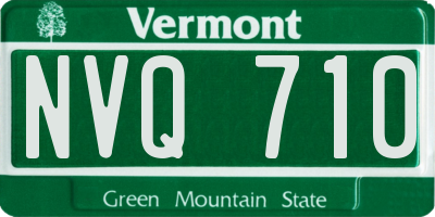VT license plate NVQ710