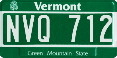 VT license plate NVQ712