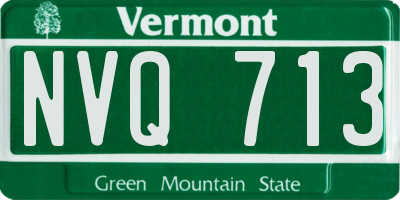 VT license plate NVQ713