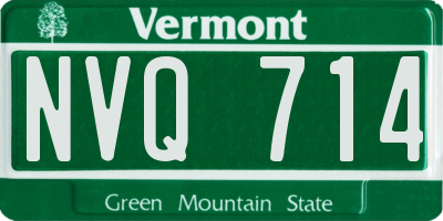 VT license plate NVQ714