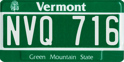 VT license plate NVQ716