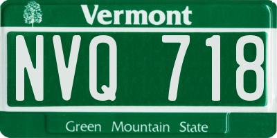 VT license plate NVQ718