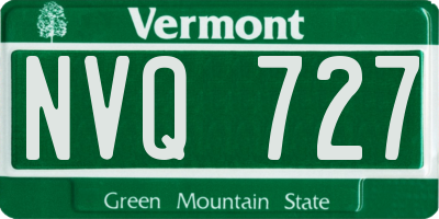 VT license plate NVQ727