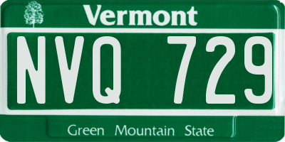 VT license plate NVQ729