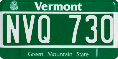 VT license plate NVQ730