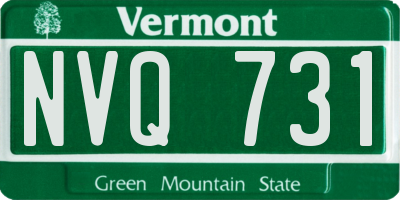 VT license plate NVQ731