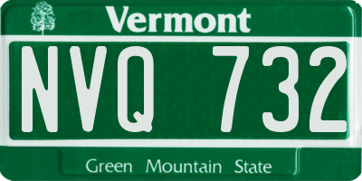 VT license plate NVQ732