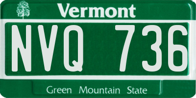 VT license plate NVQ736