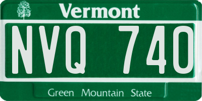 VT license plate NVQ740